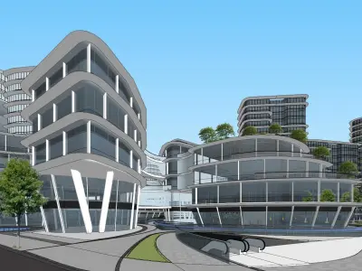 Shanghai Yangpu first comprehensive project bid plan Bai Tao 3D model