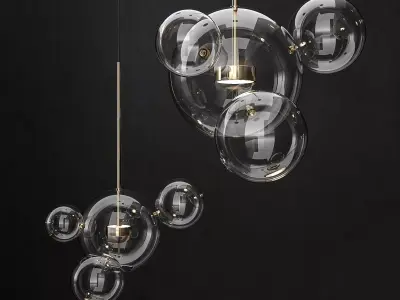 Chandelier Giopato and Coombes Bolle 4 lights 3D model