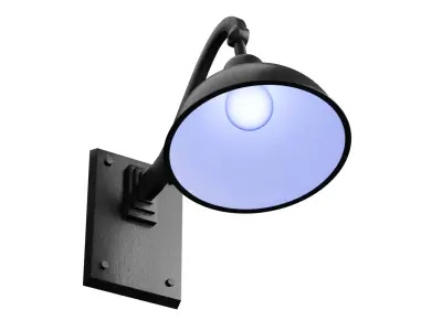 Street Wall Light Low-poly 3D model