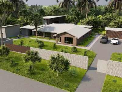 Casa Scene- Beach villa-Modern House 3D model shop