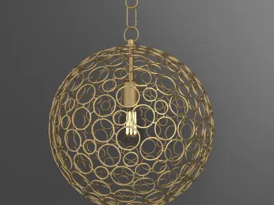 Shades of light Circle Sphere Pendant Small 3D model