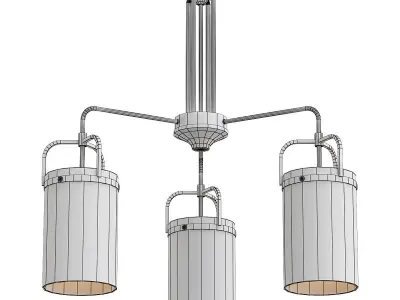 rivoli-annegret-4082-303-b0051267 three light chandelier with... 3D model