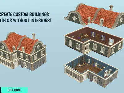 FANTASTIC - City Pack Low-poly 3D model