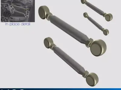 Drag 4 Link rear suspension bars BUNDLE SET Free 3D print model