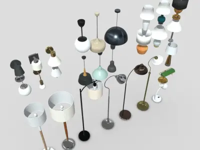 Lamp Pack Low-poly 3D model
