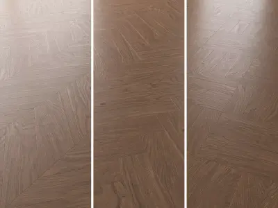  Parquet Oak Black Walnut Firestop set 4 3D model