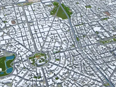 Goiania State of Goias Brazil 50km Low-poly 3D model