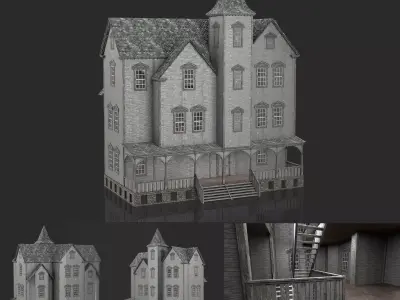 Old Abandoned House 4 3D model