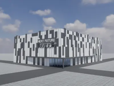 future pavilion Low-poly 3D model