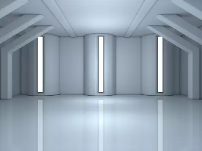 Sci Fi Room Low-poly 3D model 17