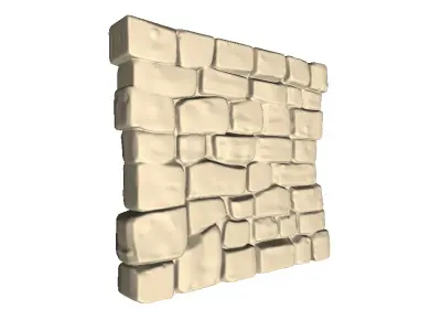 Medieval Stone Wall 2 3D print model