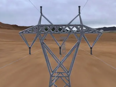 ELECTRIC TOWER-NEW Low-poly 3D model