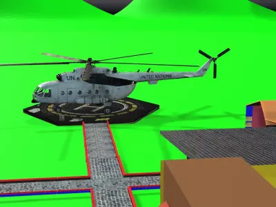 Stylized Ruined City  Game Environment and Sci Fi Icon Pack 3D model