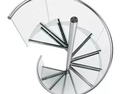 Glass Spiral Stairs 3D model