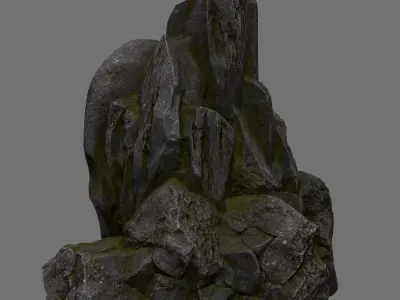 Skull Cave Low-poly 3D model 26