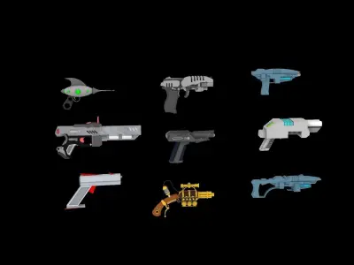 Sci-Fi Weapons Pack 3D model