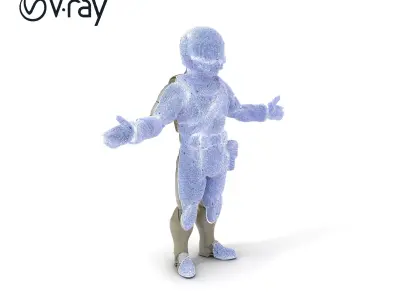 Futuristic Armored Soldier  Rigged D Model for Game Development Low-poly 3D model