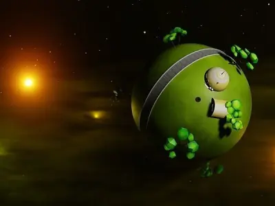 Dragon Ball King Kai Planet animation low poly baked texture Low-poly 3D model