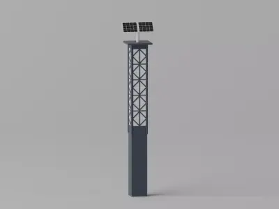 Cartoon Street Lamp 3D model