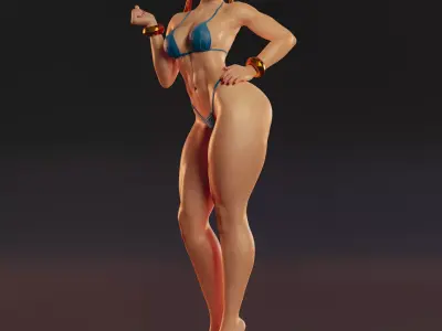 Chun-Li SF6 Bikini 3D print model