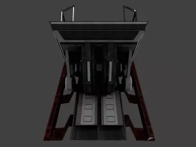 Low poly Elevator Structure Element Low-poly 3D model
