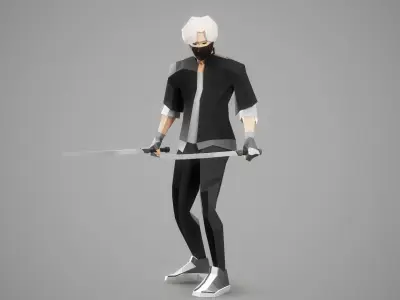 CYBERBOY - Low Poly Style Male Character Low-poly 3D model