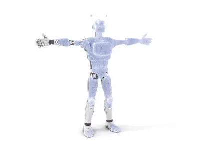 Retro Robot Character Model Pack Low-poly 3D model