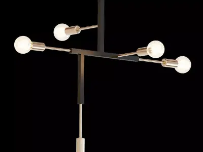 LAMBERT FILS STUDIO CLIFF SUSPENSION LAMP black 3D model