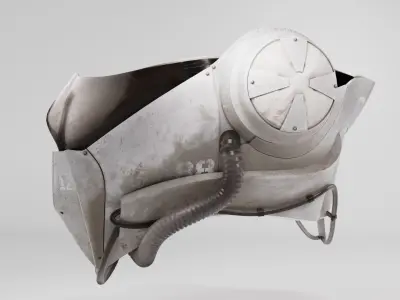 Cyberpunk mask Low-poly 3D model