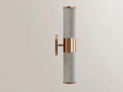 sconces wall sconce with brass finish and glass 3D model