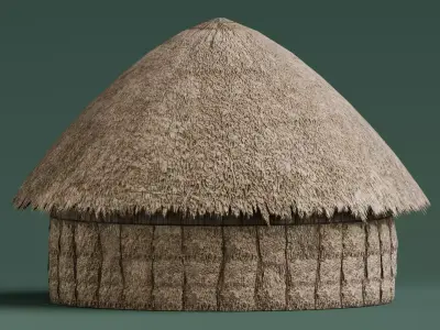 Traditional Houses - Rumah Honai Low-poly 3D model