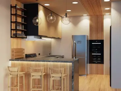 kitchen set 2 Low-poly 3D model