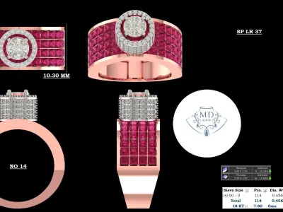 imported ring besed on love 3D print model