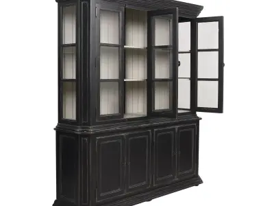 A399- china cabinet with glass doors 3D model