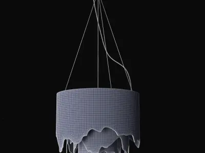 light-02 pendant light with waterfall hanging from it 3D model