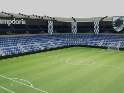 Sampdoria Football Stadium Low-poly 3D model