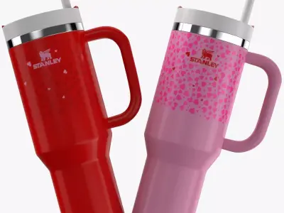 Stanley Valentine Day Tumblers 3D Model Pack