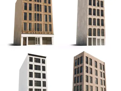 New York Building collection Low-poly 3D model