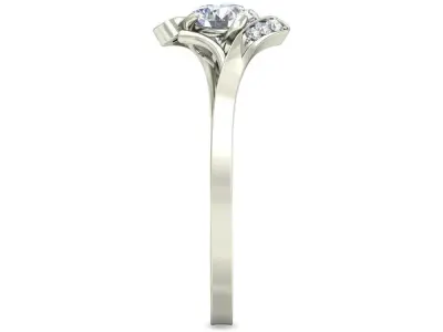 Radiant Elegance Silver Ring 3D print model