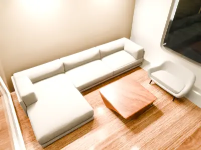 Minimalist Futuristic Booth  Modular Pod House  Blender Scene 3D model