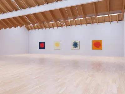 Art Museum Gallery Interior 25 Low-poly 3D model
