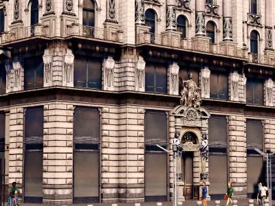 Palais Equitable Low-poly 3D model