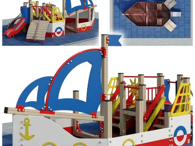 Boat playground 3D model