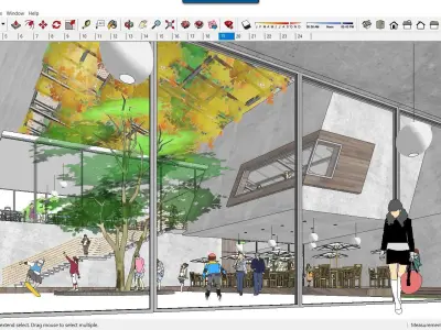 Sketchup Cultral Center F5 3D model