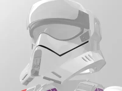 Star Wars First Order Mountain Trooper with Helmet 3D print model