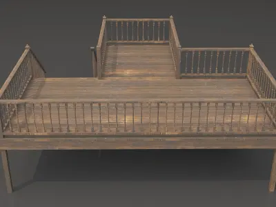 Wood Veranda 2 3D model