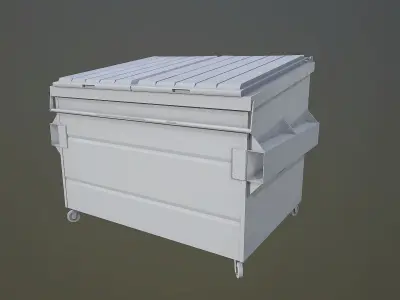 Dumpster - 4K PBR Game Ready trash can Low-poly 3D model