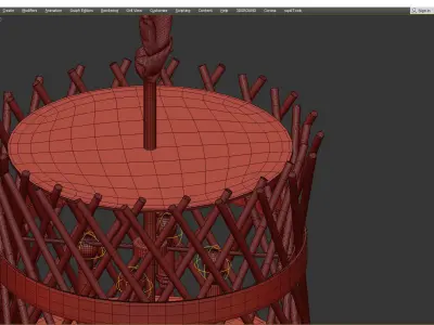 Bert chandelier Low-poly 3D model