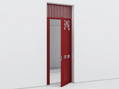 Aluminium door 352 3D model