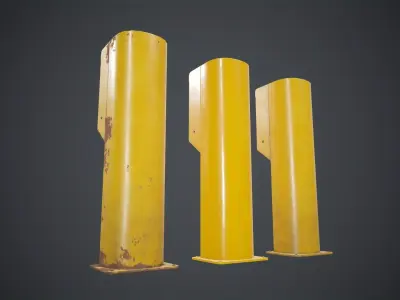 Parking Ticket Dispenser 1 Game Ready Low-poly 3D model